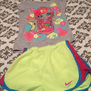 Nike shorts with a matching T-shirt